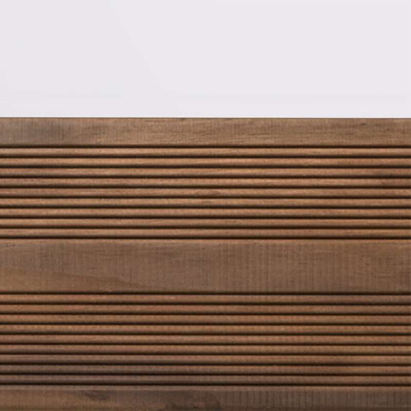 Thermally Modifed Decking | Abodo Vulcan Decking Reeded Face DK16V 142x27 Uncoated