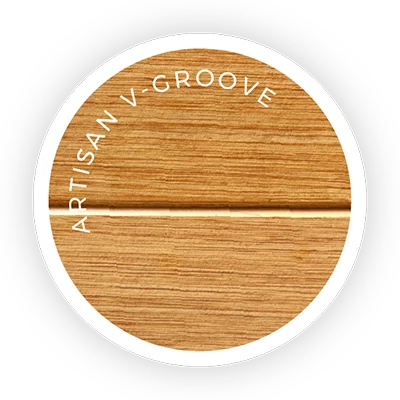fisher coating artisan woodgrain V Groove Profile Circle
