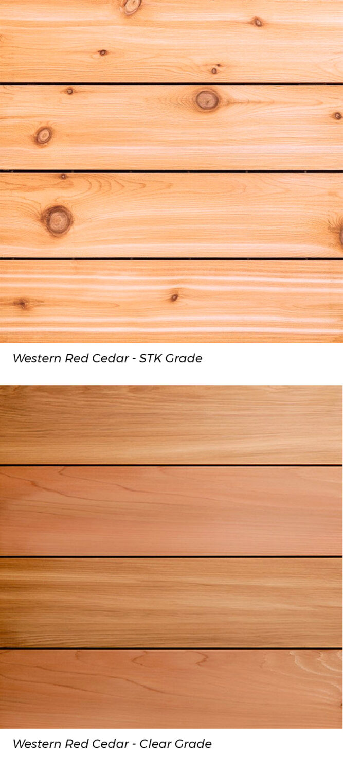 Benefits of Western Red Cedar Siding - STK vs Clear Grade